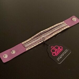 Paparazzi Purple and Silver Snap Bracelet